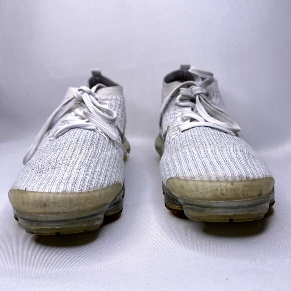 Nike Air VaporMax Flyknit 3 Womans 9.5 Mens 8 Running Shoes Pure Platinum - Picture 4 of 14